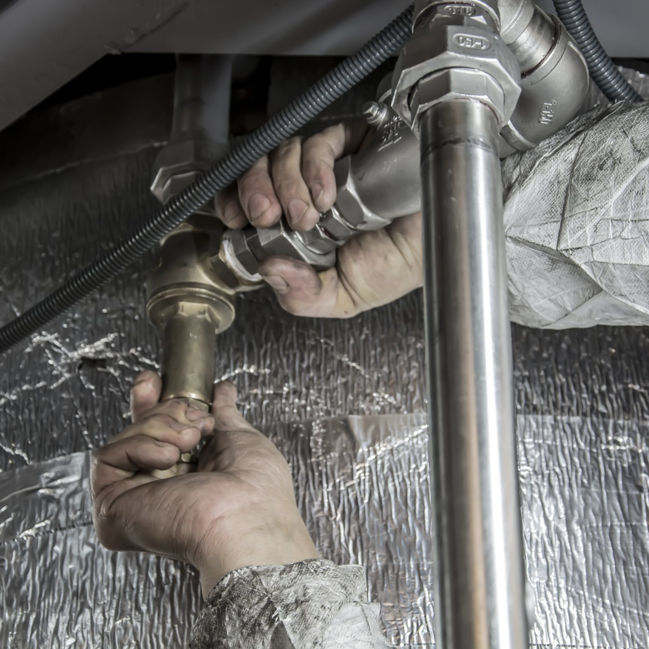 Plumbing services close up